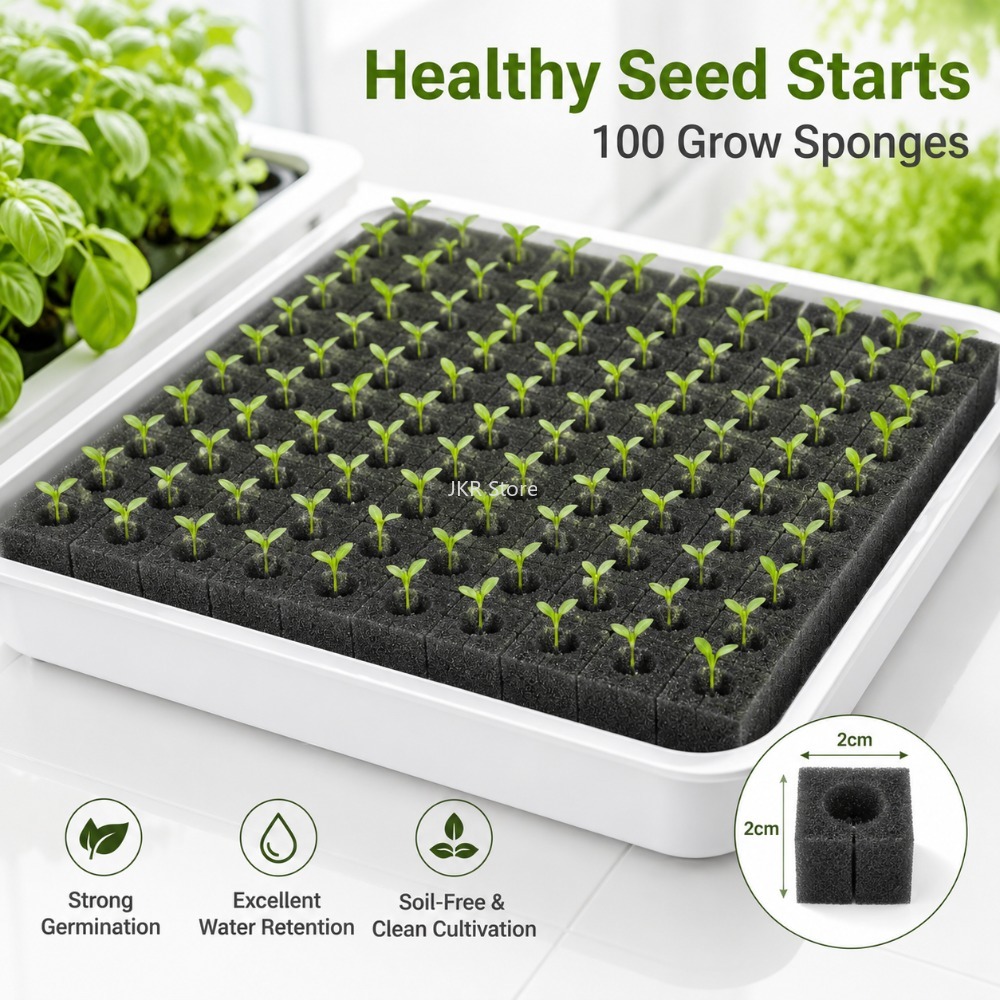 Nursery Plug Tray - 100 Stuks Hydrocultuur Plant Spons Vel