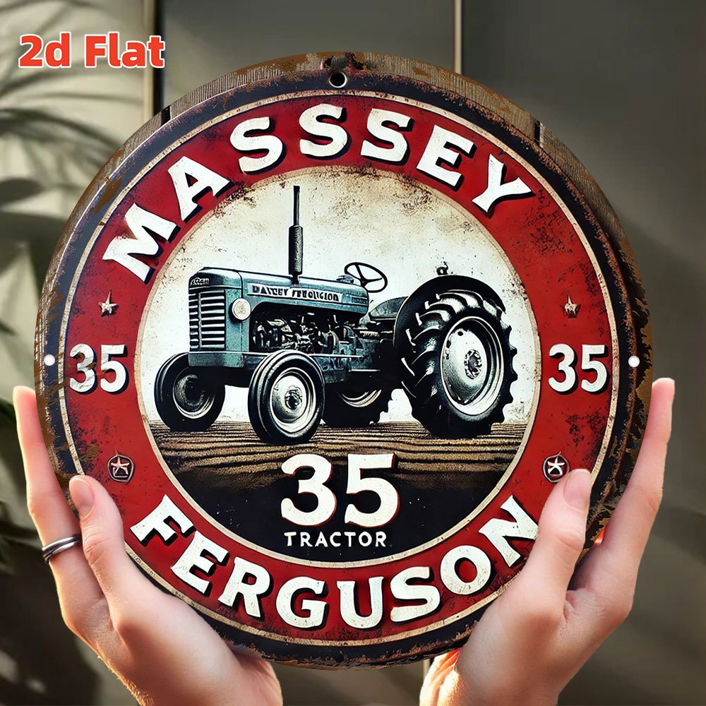 Agriculture Farming Logos - 2D platte vintage Massey Ferguson 35