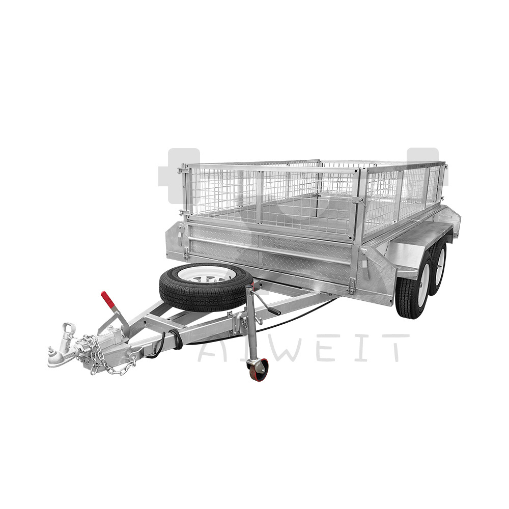 Farming A - 8x5 zware-duty gegalvaniseerde aanhangwagen met kooi