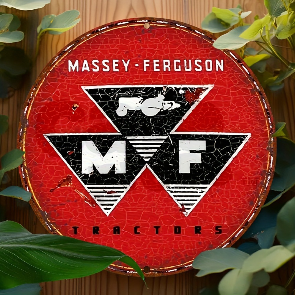 Agriculture Farming Logos - Vintage Massey Ferguson Tractoren Ronde Metalen