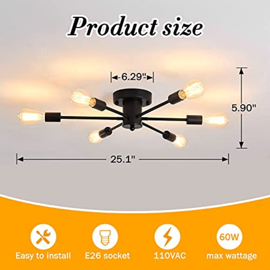 6-lichts Sputnik semi-inbouw p - Farming A recensie en prijs