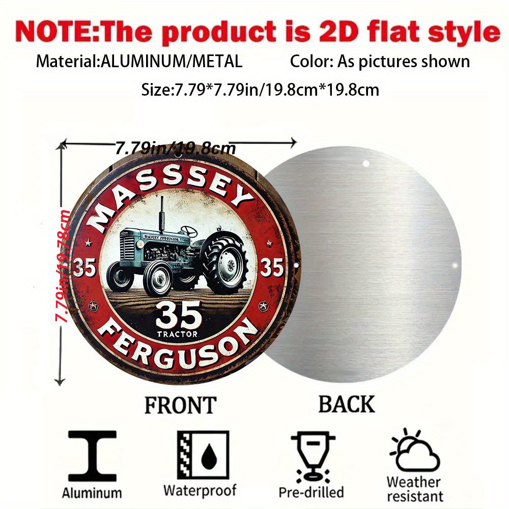 2D platte vintage Massey Fergu - Agriculture Farming Logos recensie en prijs