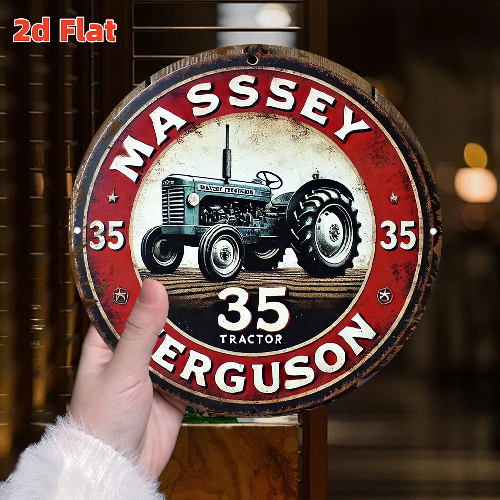 2D platte vintage Massey Fergu - Agriculture Farming Logos recensie en prijs