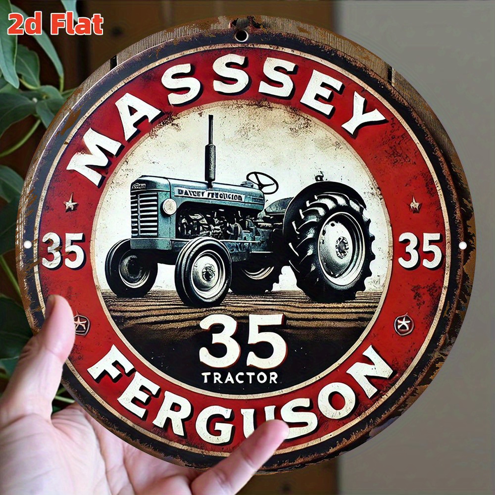 2D platte vintage Massey Fergu - Agriculture Farming Logos recensie en prijs
